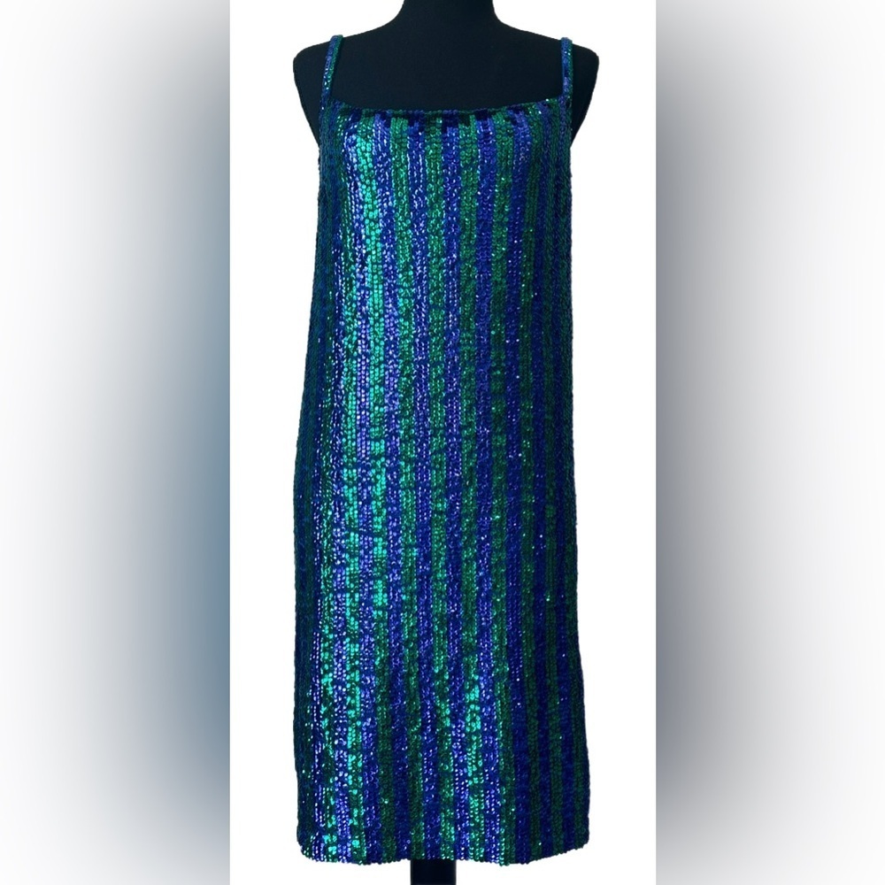 Vintage 1960s Cardell Sequin Mini Dress. Size 10.